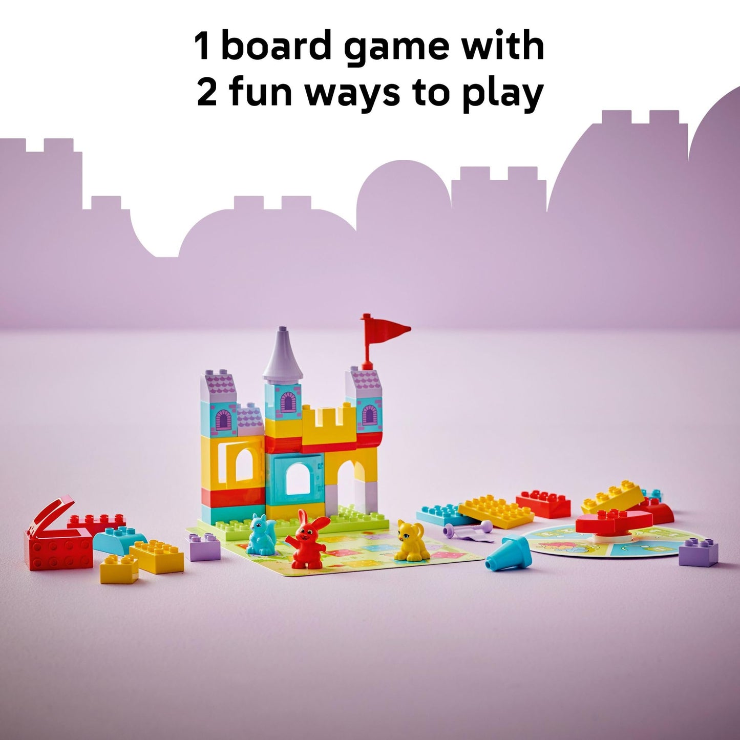LEGO DUPLO Hopsy’s Castle Game Building Toy for Pretend Play - Learning & Education Play Set for Boys & Girls, Ages 3+ - Toddlers Learn Skills Through