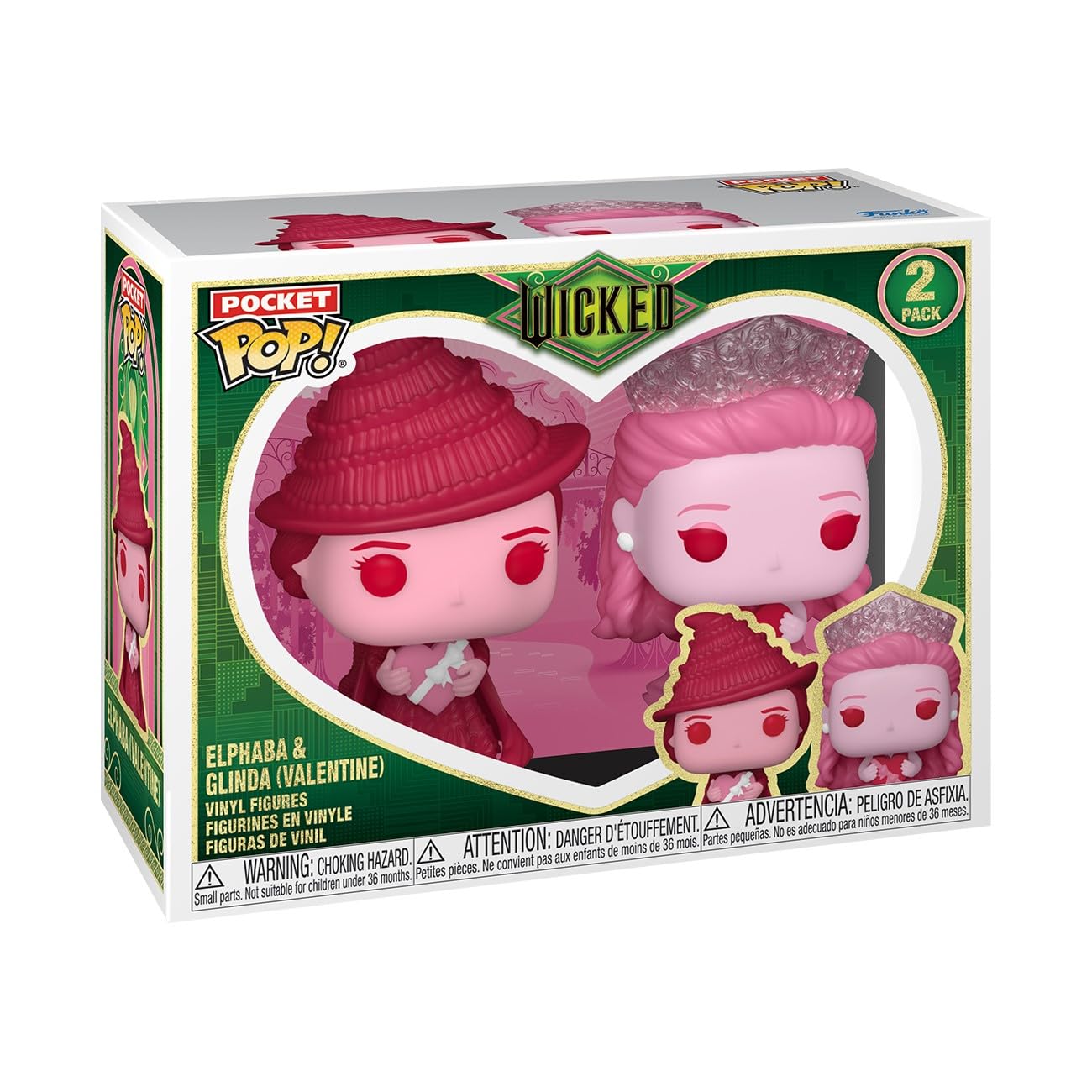 Funko Pocket Pop!: Valentines 2-Pack - Elphaba & Glinda (Valentine)