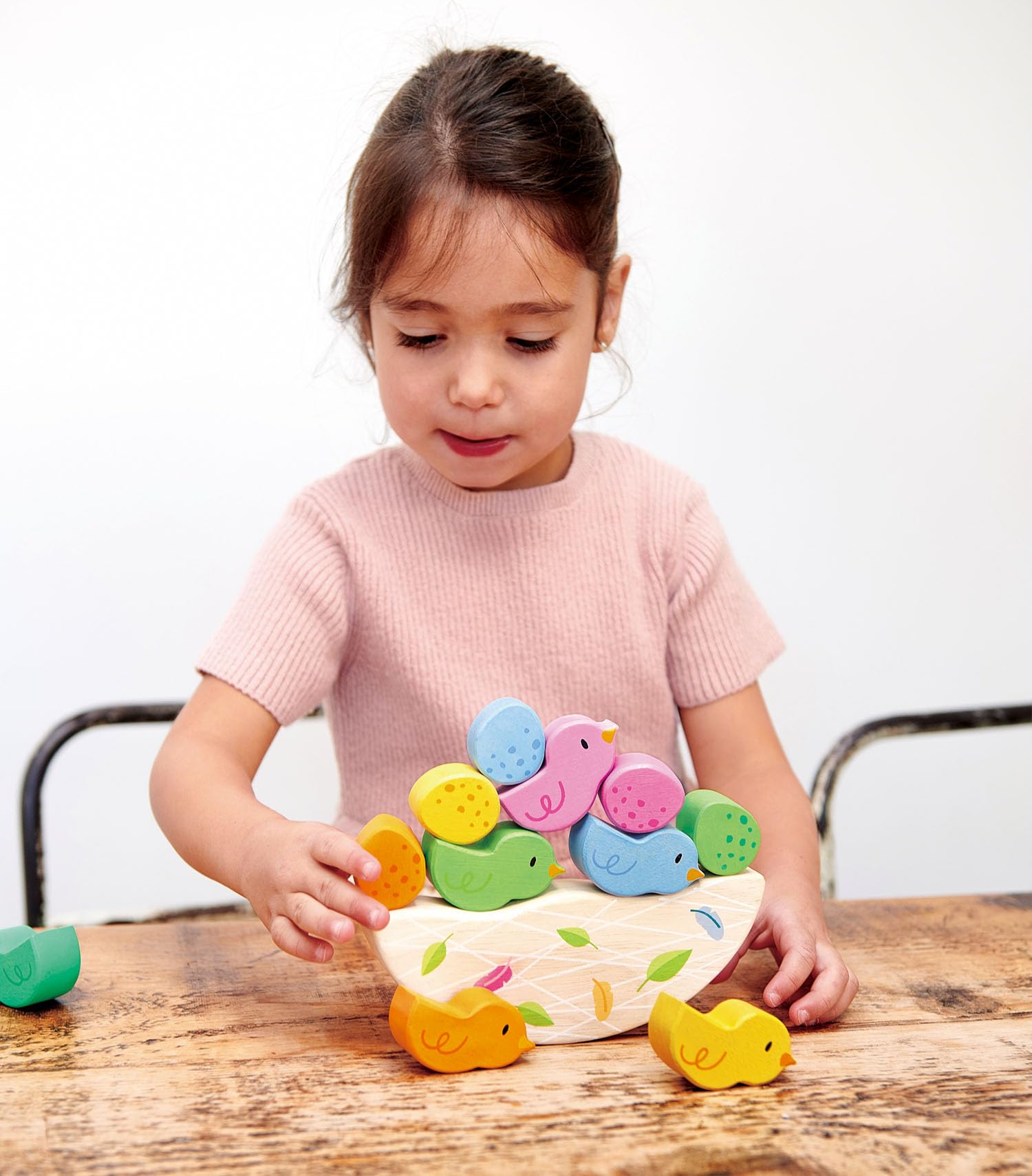 Tender Leaf Toys - Rocking Baby Birds - 12 Piece Balance Toy - STEM Toy - Early Learning to Develop Strategic Thinking and Fine Motor Skills - Wooden