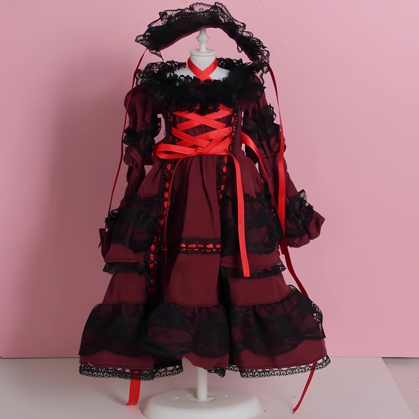 YHYQiFei Bjd Doll Clothes for 1/3 1/4 1/6 Handmade Cute Skirts Suitable for 11.8 18 24 inch BJD SD Doll Gifts for Doll Lovers (Red, 1/6)