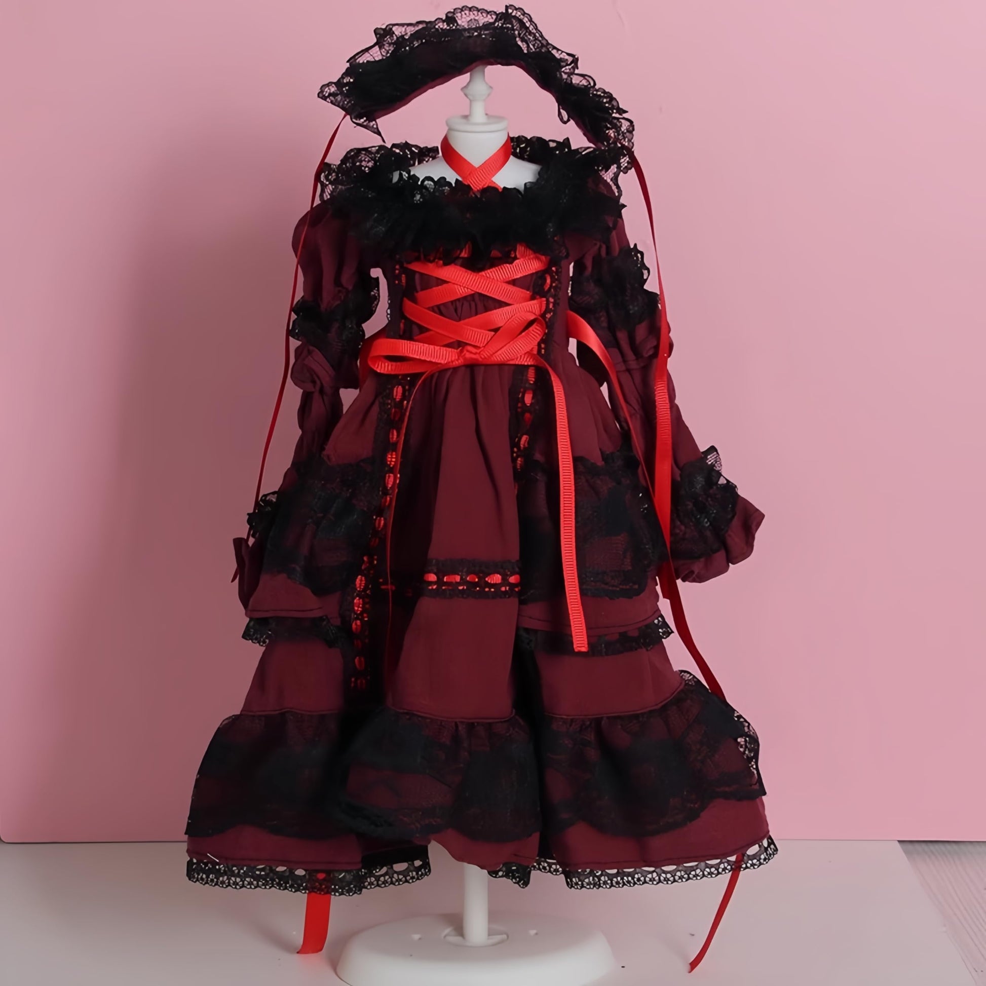 YHYQiFei Bjd Doll Clothes for 1/3 1/4 1/6 Handmade Cute Skirts Suitable for 11.8 18 24 inch BJD SD Doll Gifts for Doll Lovers (Red, 1/6)