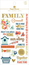 Paper House Productions Happy Family Clear Sticker, 4 x 7-inch, 3 Pack