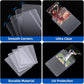 400 Pack Card Sleeves Hard Plastic, Arjiekwei 3"X4" Baseball Cards Protectors Plastic, Premium Card Holder for Trading Sports Baseball Football Game