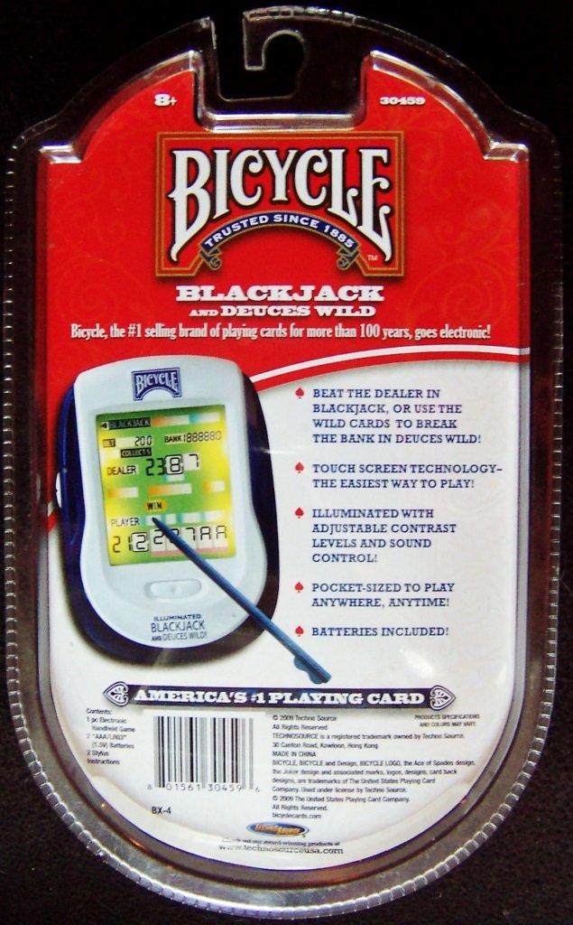 Techno Source Bicycle Illuminated Touch Screen Blackjack and Deuces Wild