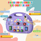 JIWORT Toddler Baby Busy Board with LED Light, Montessori Busy Board for 1+ Year Old, Baby Sensory Board Toddler Travel Toys for Preschool Learning