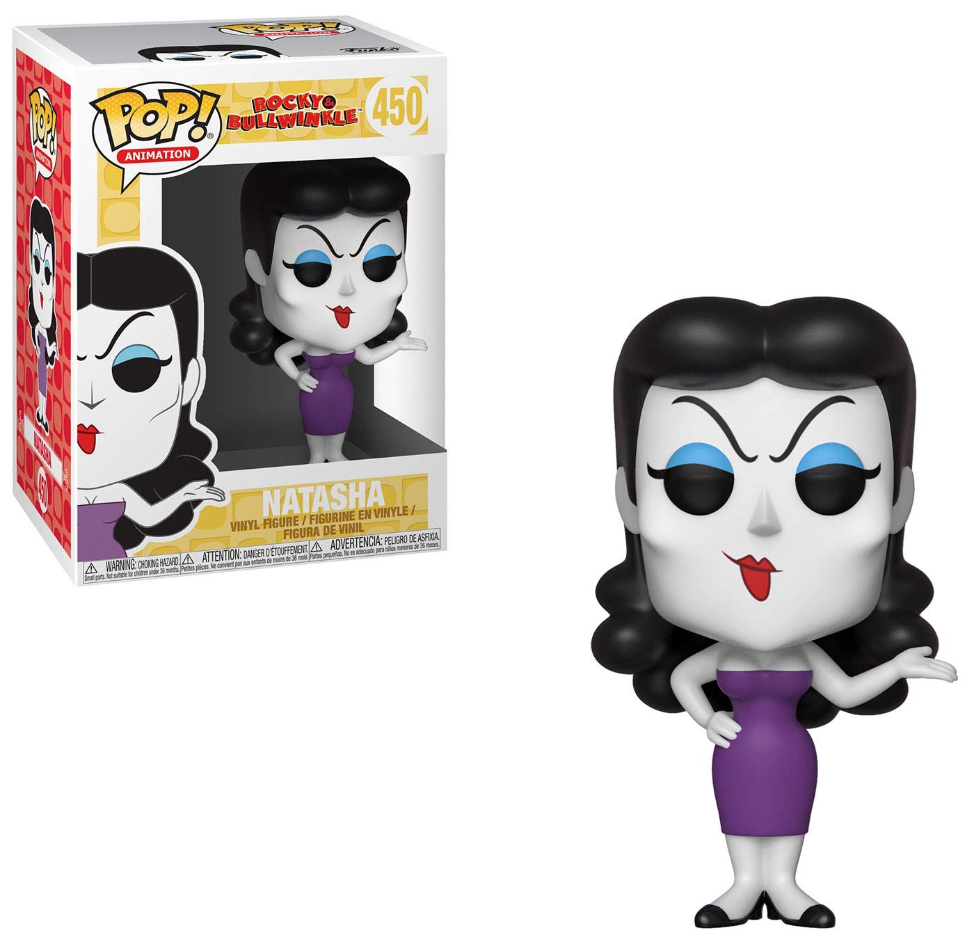 Funko Pop Animation: Rocky&Bullwinkle Natasha Collectible Figure, Multicolor
