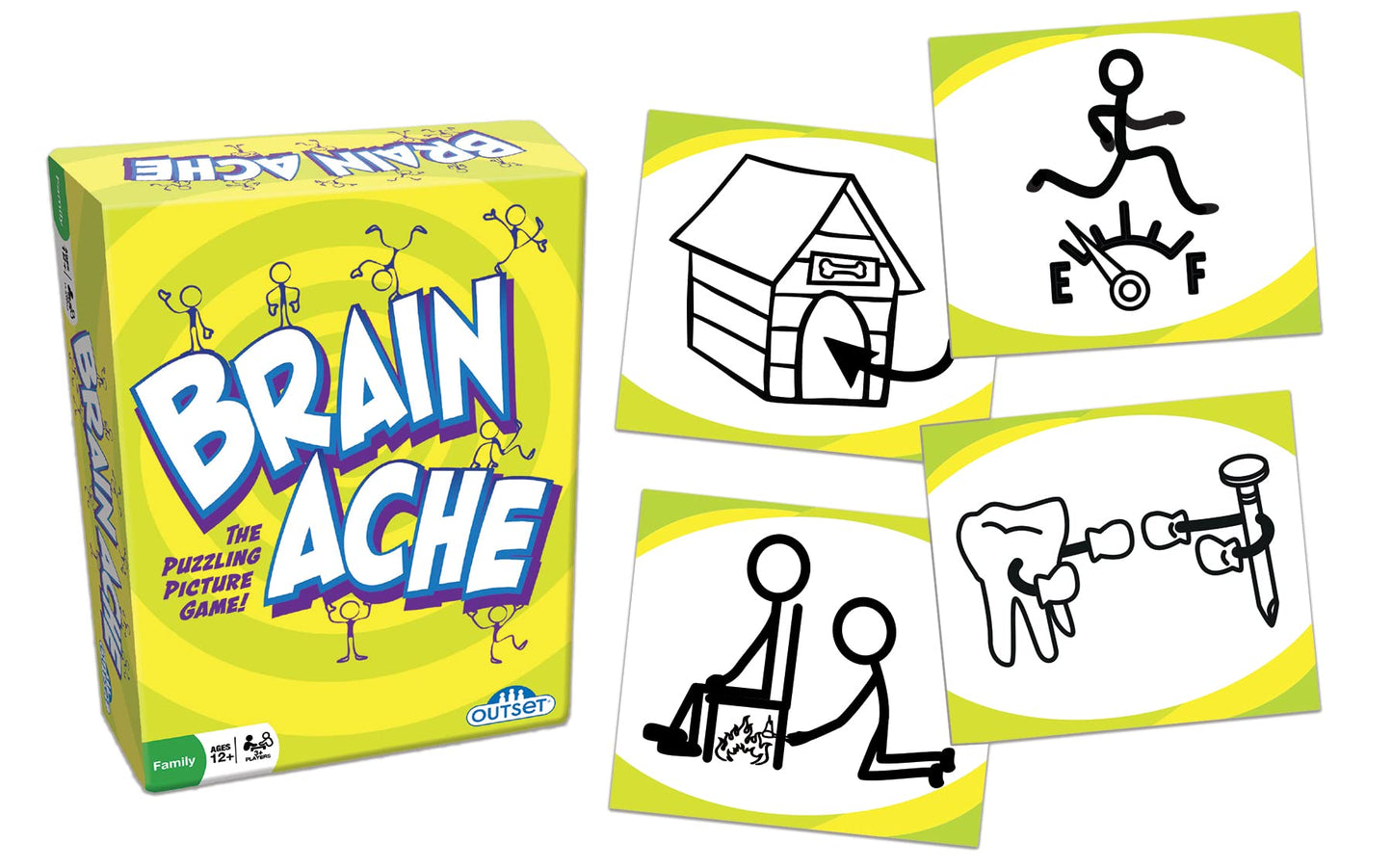 Outset Media Brain Ache - The Puzzling Picture Game - for Ages 12 Years and up
