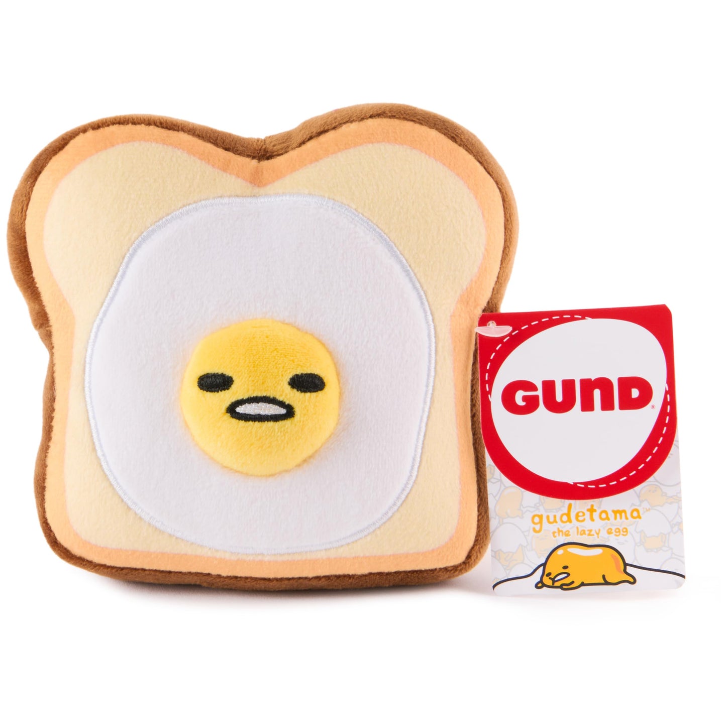 GUND Sanrio Gudetama The Lazy Egg Egg Toast 5-Inch Food Squishy Stuffed Toy