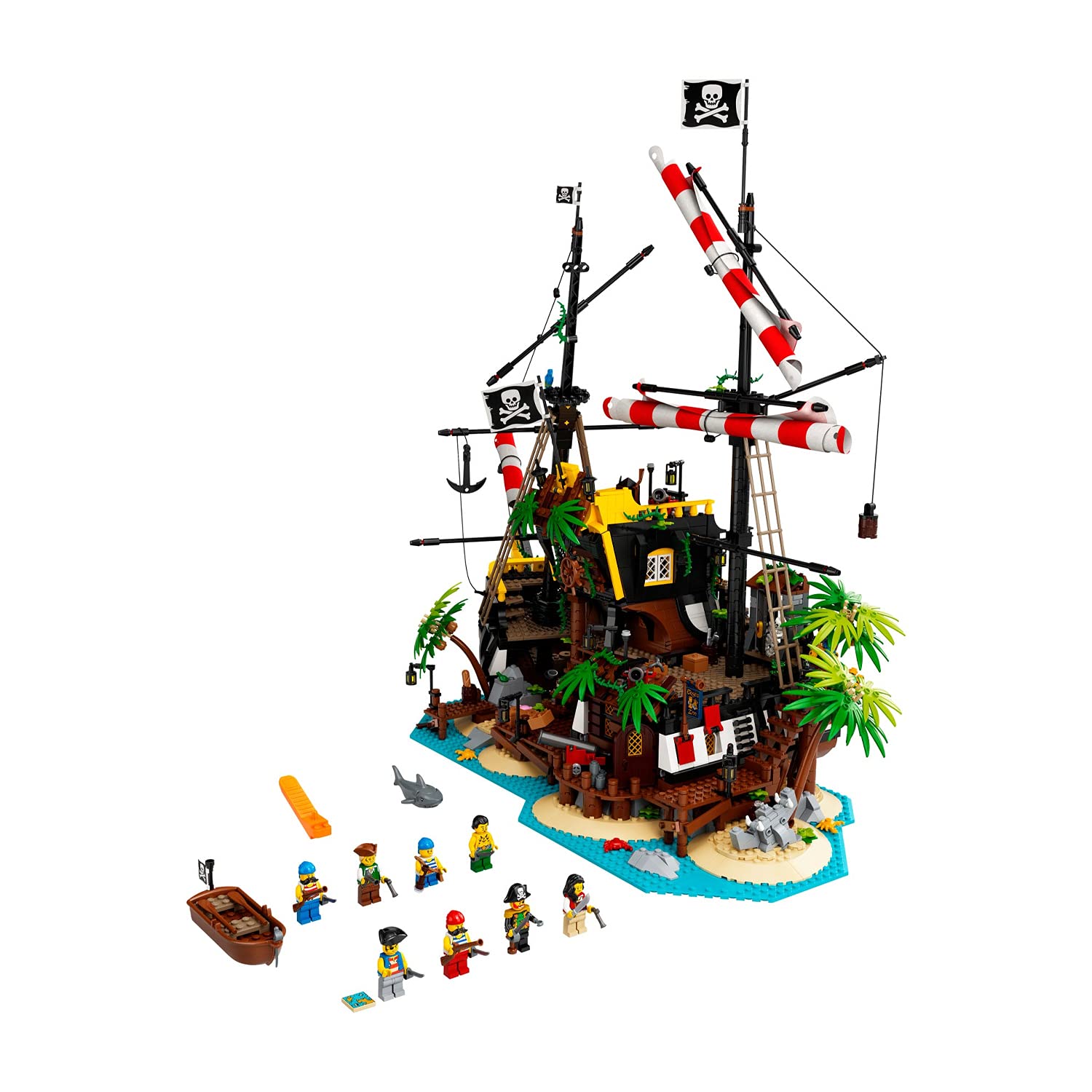 LEGO Ideas Pirates of Barracuda Bay 21322 Building Kit, Cool Pirate Shipwreck Model with Pirate Action Figures for Play and Display, Makes a Great