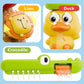 iPlay, iLearn Bath Toy for Toddlers 1-3, Baby Waterfall Duck Bathtub Toy W/ Suction Cup, Kid Bath Tub Shower Playset, Infant Bathtime Fun Birthday