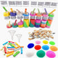Guaishou DIY Sand Art and Crafts Kit Wishing Bottles Colorful Sands Beach Sea Shells Message Paper
