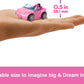 Barbie Mini BarbieLand Toy Vehicle Playset with 1.5-inch Doll & Convertible Car with Color-Change Surprise, Plus Street Sign Accessory