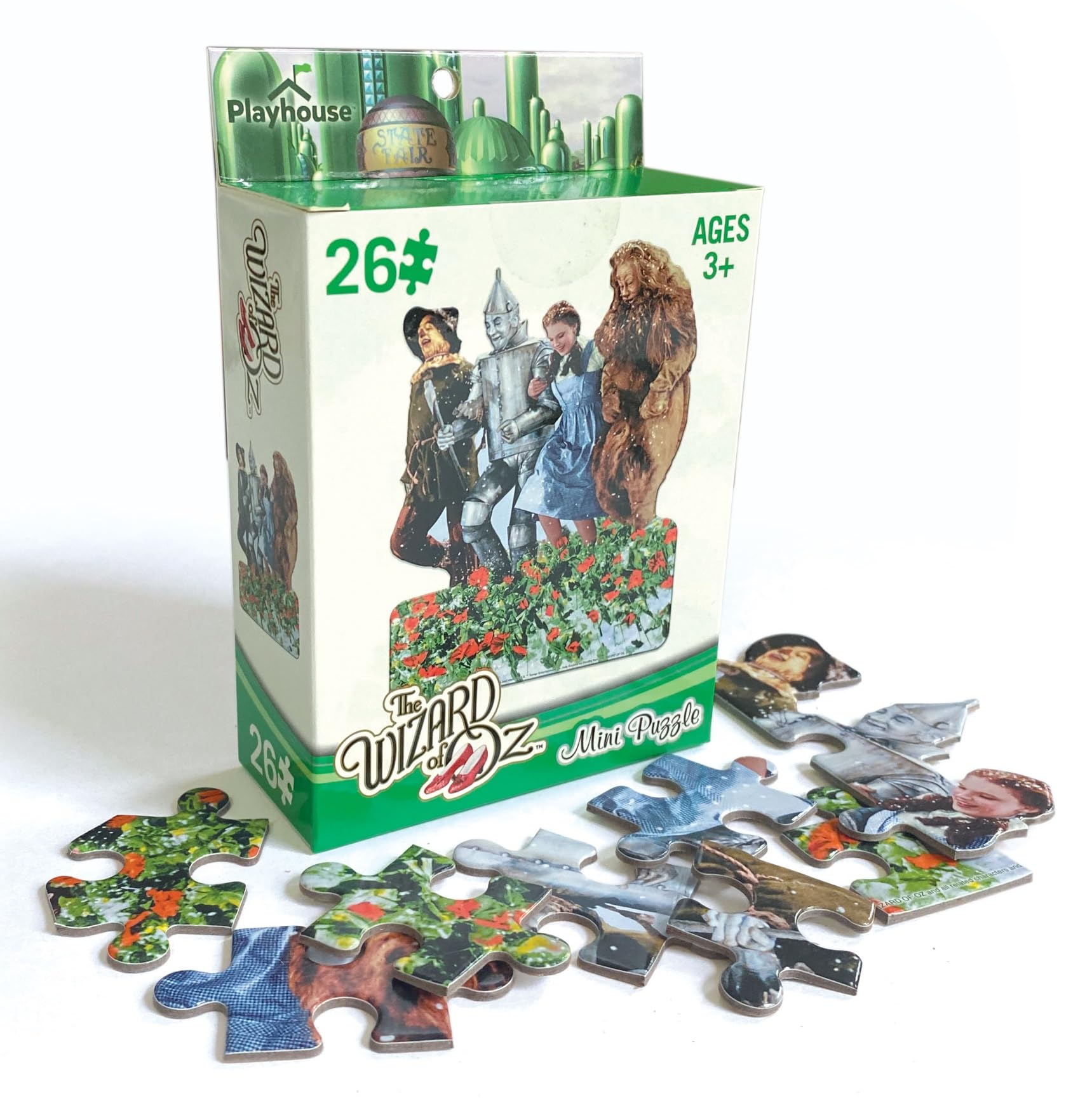 Playhouse Wizard of Oz Poppy Fields 26-piece Shaped Mini Puzzle for Kids