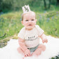 HIKLO Half Birthday Crown - 6 Months Crown Hat for Baby Boy/Girl, 1/2 Birthday Cake Smash Photo Props, Half Way Outfits for Baby (Green Half Birthday