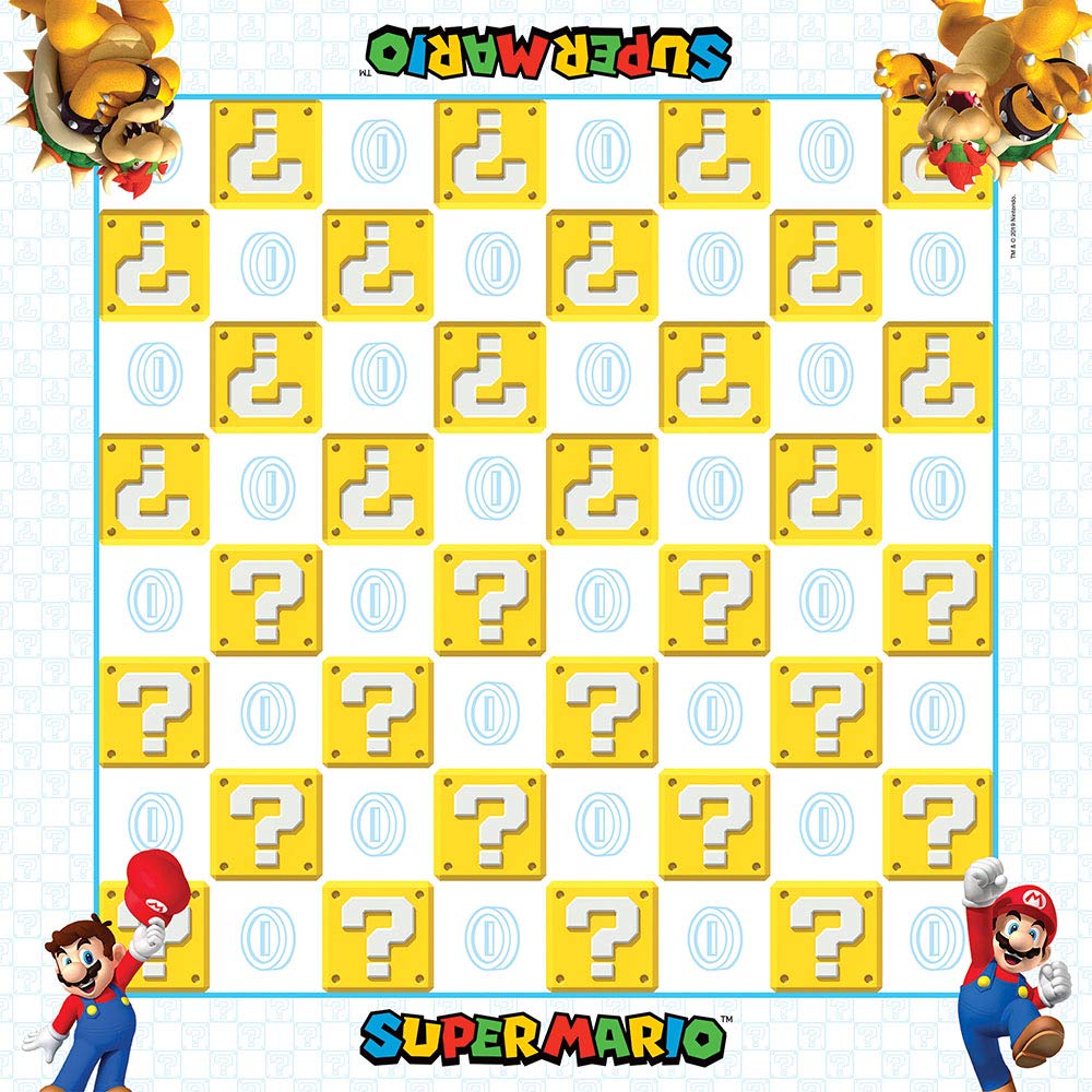 USAOPOLY Super Mario Checkers & Tic-Tac-Toe Collector's Game Set for 2 players | Featuring Mario & Bowser | Collectible Checkers and TicTacToe Perfect