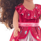 Little Adventures Ruby Princess Doll Dress - Doll Not Included - Machine Washable Child Pretend Play and Party Doll Clothes with No Glitter