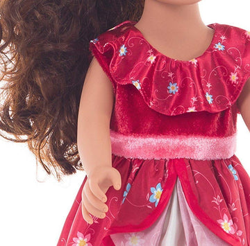 Little Adventures Ruby Princess Doll Dress - Doll Not Included - Machine Washable Child Pretend Play and Party Doll Clothes with No Glitter
