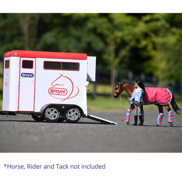 Breyer Traditional Series Two-Horse Trailer Toy | (1: 9 Scale) | Model# 2619 White
