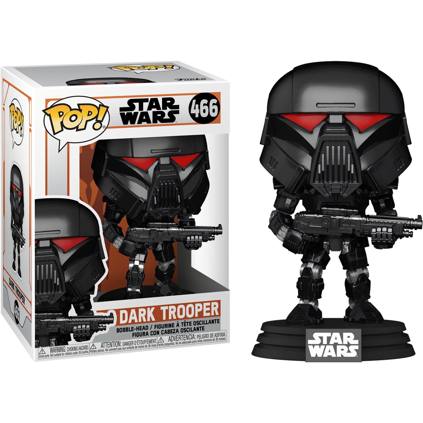 Dark Trooper: Fun ko P o p ! Vinyl Figurine Bundle with 1 Compatible 'ToysDiva' Graphic Protector (466-58289 - B)