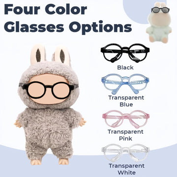 16 Pcs Doll Accessories Set Specially Designed for 15-17cm Doll Clothing, Includes 2 Headphones, 4 Glasses, Camera, Bag, Water Bottle, Console, 2