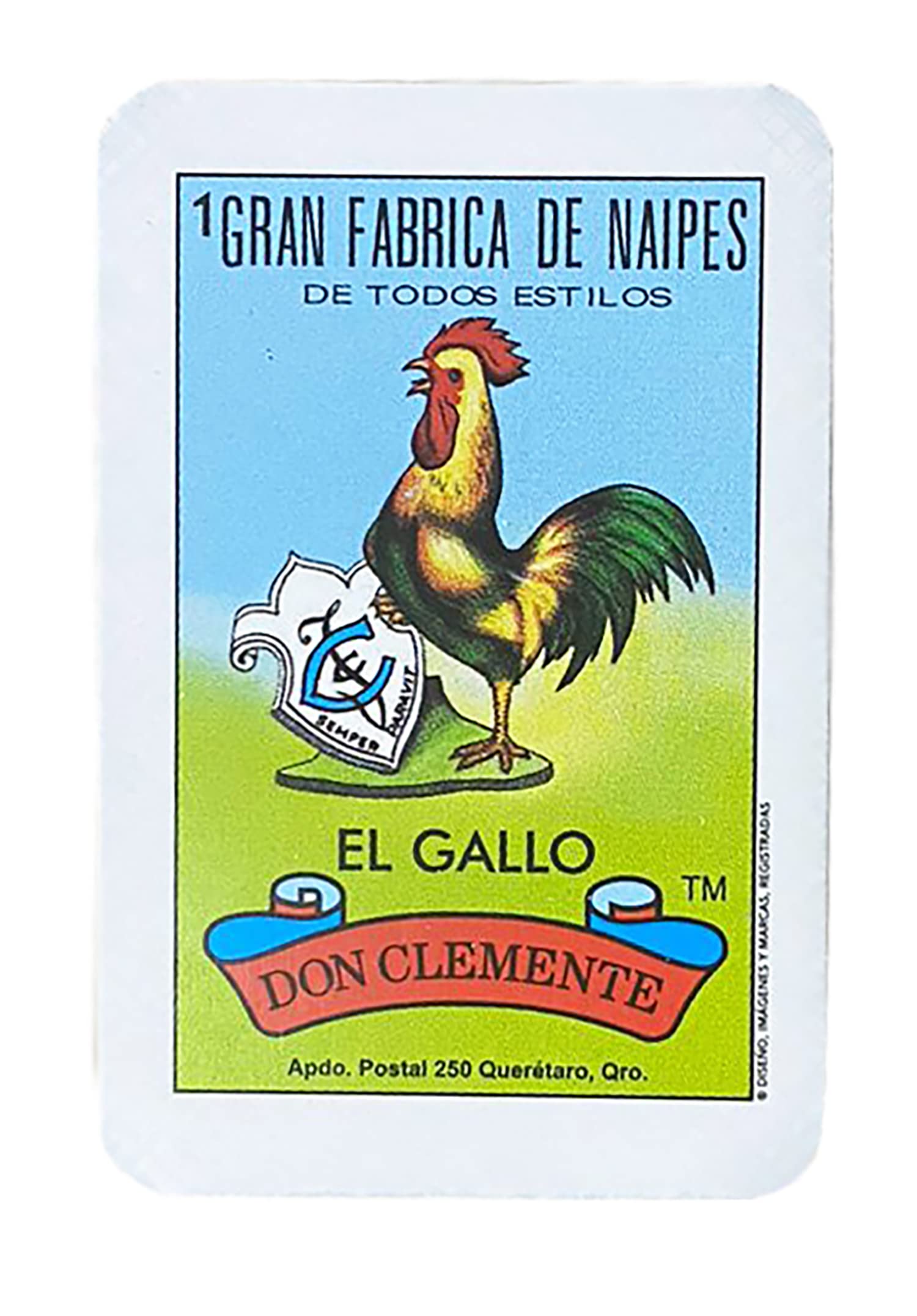 Loteria Mexicana Tradicional Jumbo Don Clemente 10 Jugadores 100 Fichas Poker - Jumbo Size Mexican Bingo Set with 100 Plastic Chips for 10 Players
