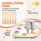 VEVOR Balance Beam Stepping Stones, 6 PCS Wooden Toddler Balance Boards, Montessori Toy for Kids 3-6, Build Coordination and Gross Motor Skills