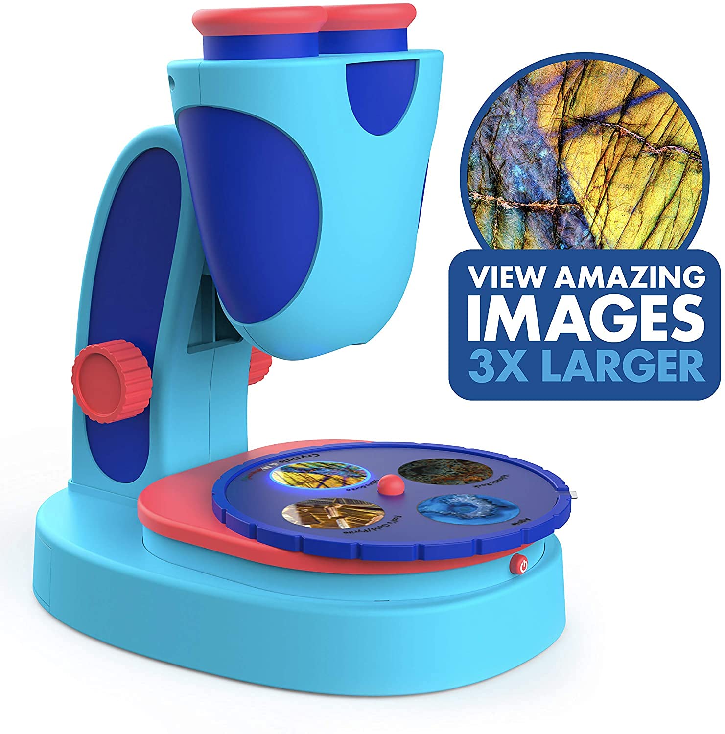 Educational Insights GeoSafari Kidscope - STEM Toys for Kids, Toddler Learning Toys, Kids Microscope with Prepared Slides, Science Set for Boys