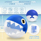 GODR7OY 16" Large Beach Ball, Clear Shark Inflatable Beach Balls Beach Toys for Kids and Adults Birthday Party Supplies, Fun Shark Swimming Pool Balls