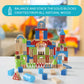 Discovery™ Wood Castle Blocks 80-Piece [Amazon Exclusive] Natural Wooden Building & Stacking Set, Imagination & Creativity Kids Activity Kit
