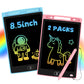 Glochin 2 Pack LCD Writing Tablet for Kids, Erasable and Reusable Toddler Doodle Board in 8.5 inch, Ideal Educational Drawing Pad for Learning Toy