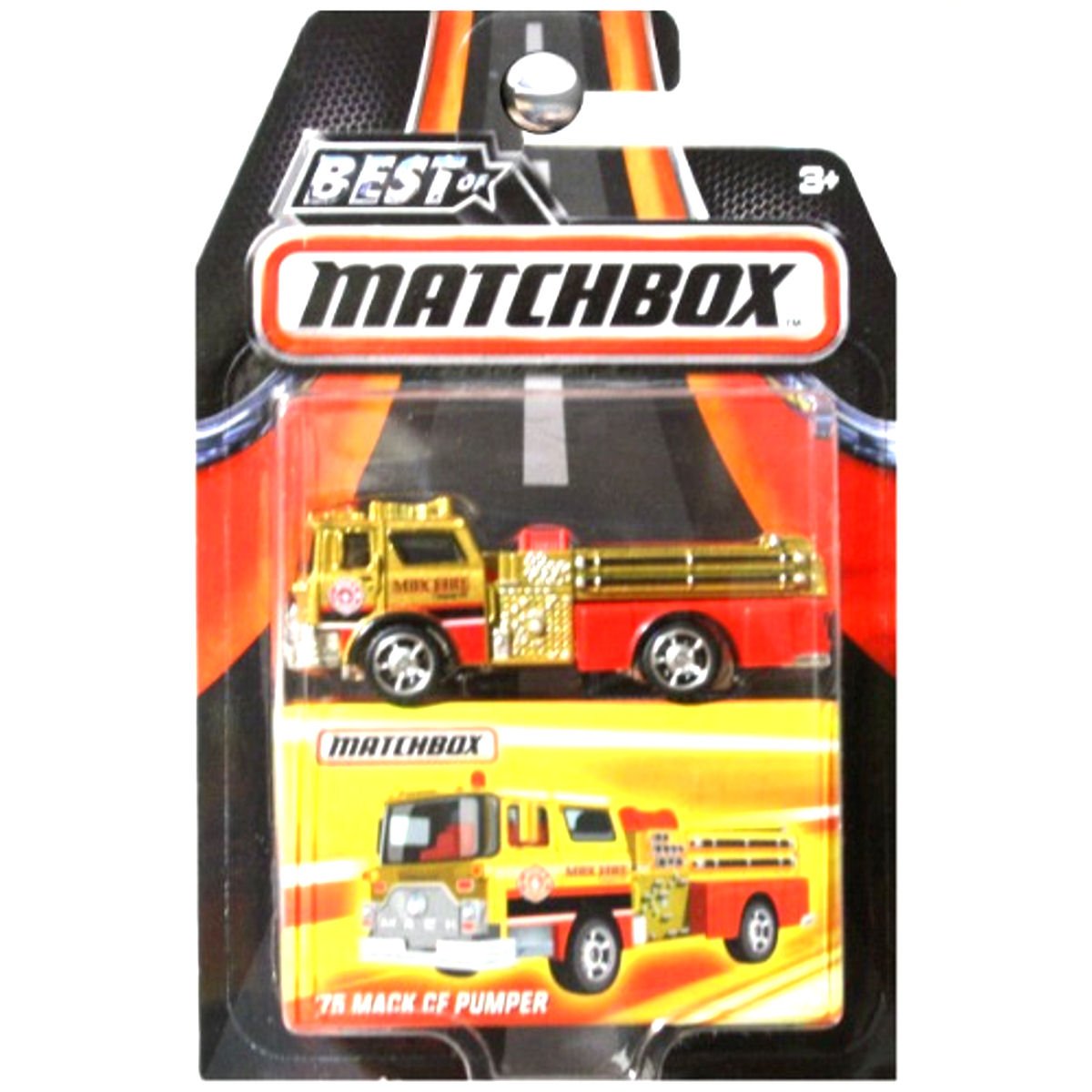 Matchbox Best Of Superfast 1975 Mack CF Pumper Fire Truck Red and Gold