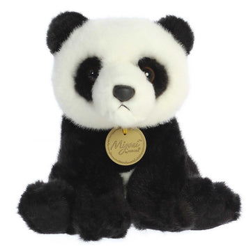 Aurora® Realistic Miyoni® Panda Stuffed Animal - Lifelike Details Make a Cherished Companion - Perfect for Decorating Bedrooms or Classrooms - Black 6
