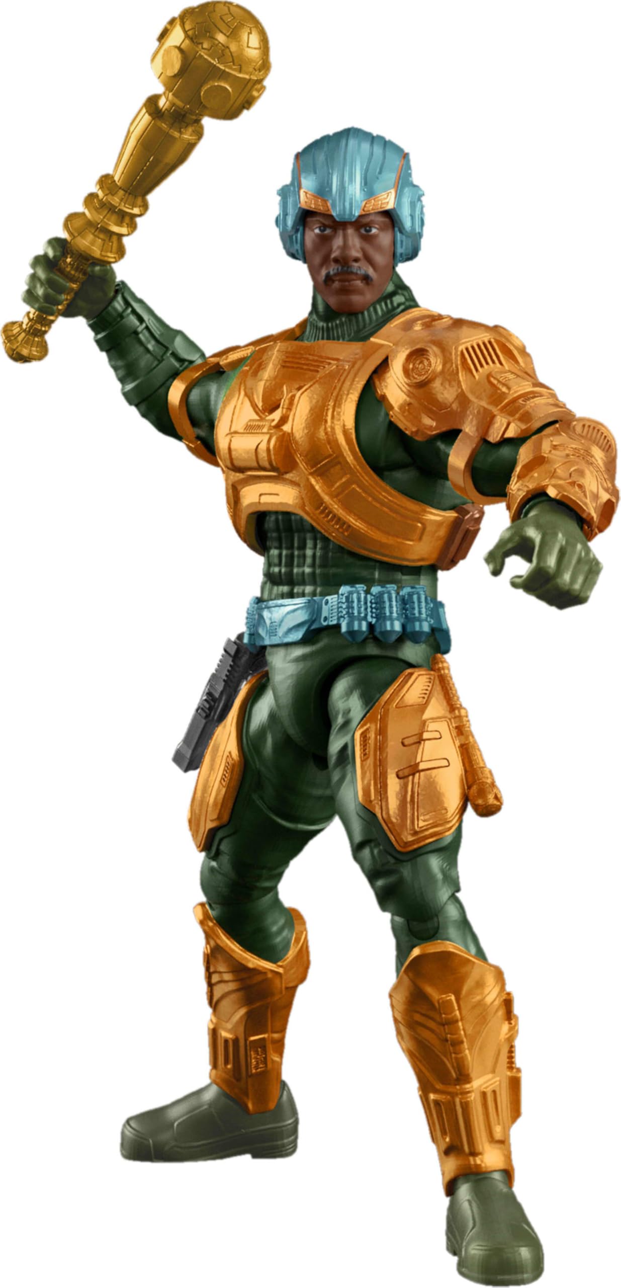 Masters of the Universe 5.5 Inch Action Figure Toy, Man at Arms 2026 Movie Accurate Hero, 14 Movable Joints & Scepter & Blaster, Idris Elba