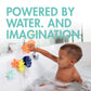 Boon Cogs Baby Bath Toys - Spinning Gear Themed Sensory Baby Toys for Bathtub - Suction Toys for Bathtub Walls - Navy and Yellow - 5 Count - Ages 12