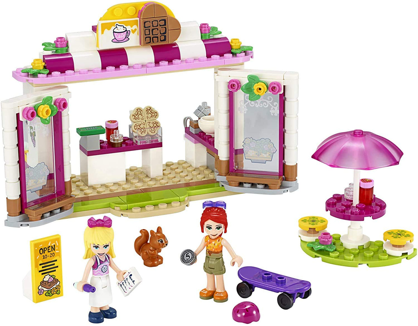 LEGO Friends Heartlake City Park Café 41426 Building Toy, Outdoor Café Set Inspires Role Play and Includes 2 Buildable Mini-Doll Figures, Great Gift