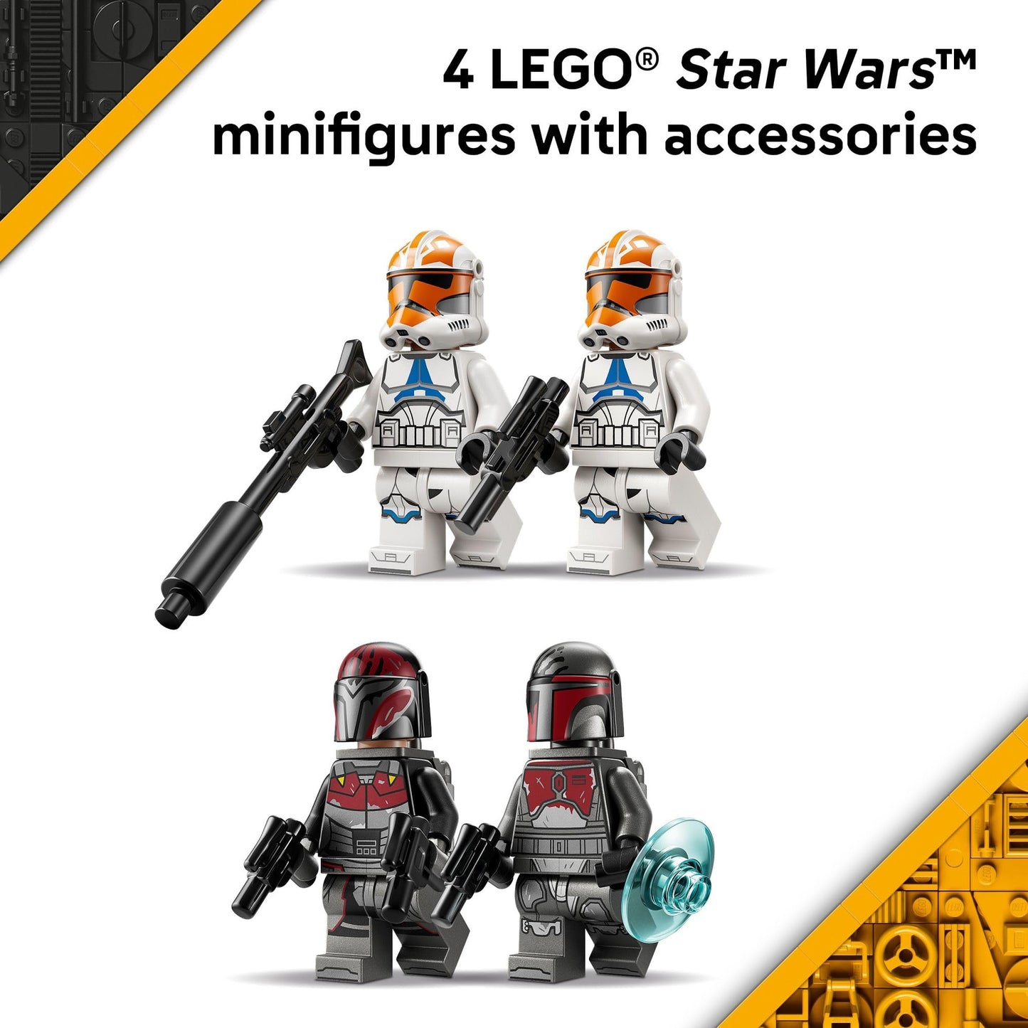 LEGO Star Wars Siege of Mandalore Battle Pack Building Toy for Boys & Girls - The Mandalorian Pretend Play Set W/4 Character Minifigures for Kids