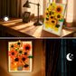 NightFlares Motion-Sensing LED Light Sunflower Photo Frame Building Kit 1011 PCS, Inspired Wall Art Decor, Creative Gift for Adults & Teens 14+