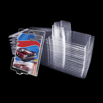 25-Pack Protector case for Hot Wheels -Clamshell Plastic Display Cases for 1:64 Scale Models, Crystal Clear UV-Resistant, Dust-Proof &