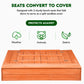 Wooden Outdoor Sandbox with Cover,Sand Box with Foldable Storage Bench Seats and Sand Protection,Kids Play Equipment for Outdoor(47X47Inch