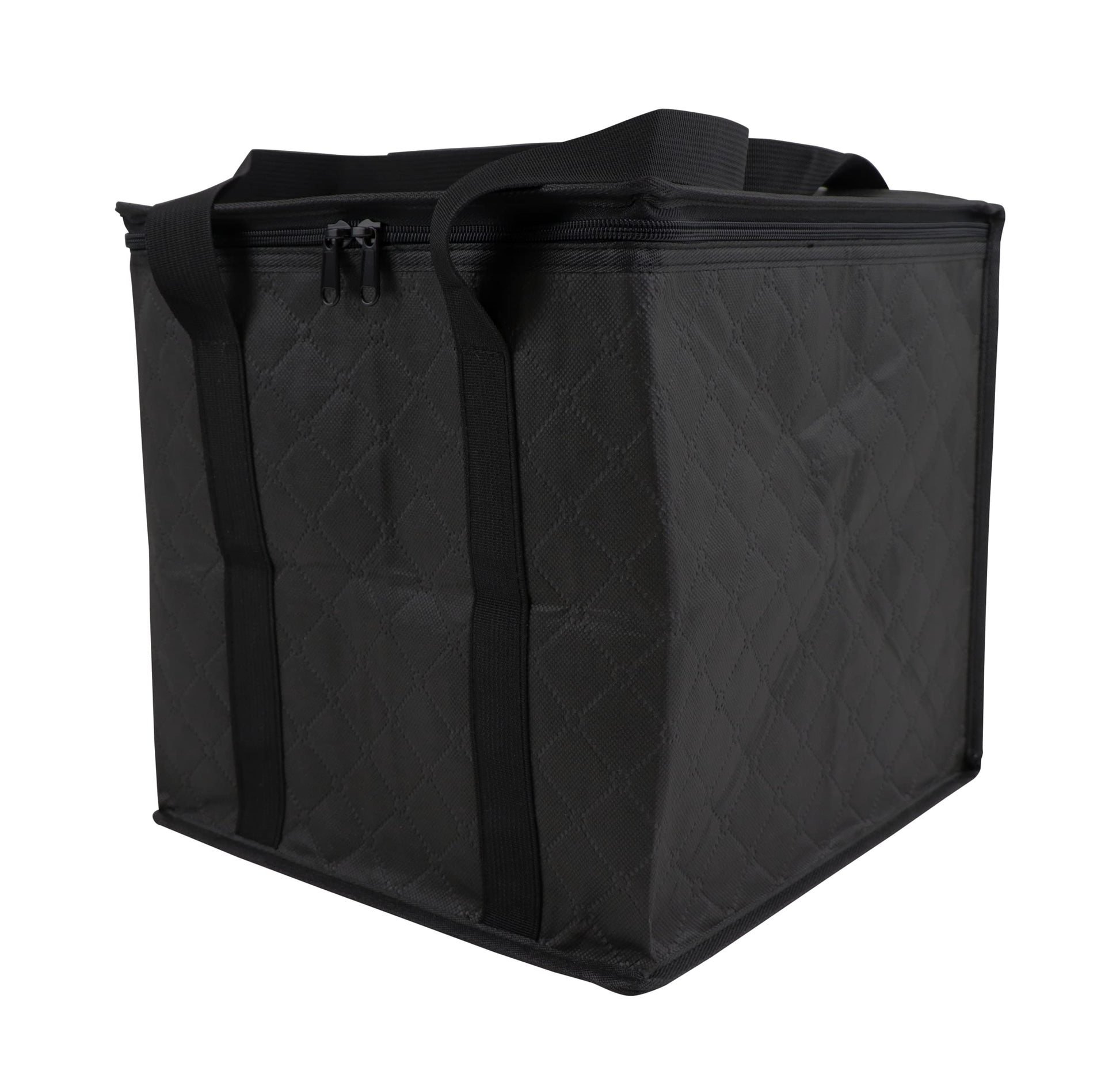 Lightweight Board Game Bag [Dual Layer Non-Woven Fabric/Carrying Handle/Zippered Lid/Water Resistant] (Black)
