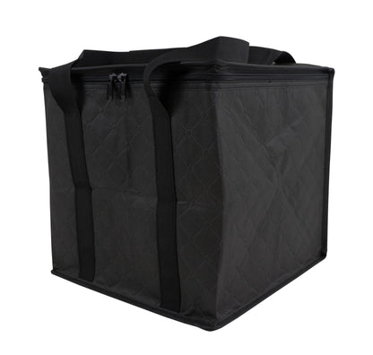 Lightweight Board Game Bag [Dual Layer Non-Woven Fabric/Carrying Handle/Zippered Lid/Water Resistant] (Black)