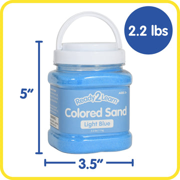 READY 2 LEARN Colored Sand - Light Blue - 2.2 lbs - Play Sand for Kids - Perfect for Arts and Crafts, Sensory Bins, Wedding Decorations and Vase