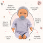 LullaBaby - 14-Inch Realistic Baby Doll - Hazel Eyes & Soft Body - Romper & Pacifier - Jumpsuit & Hat - Pretend Play - Baby Boy Doll- Ages 2+