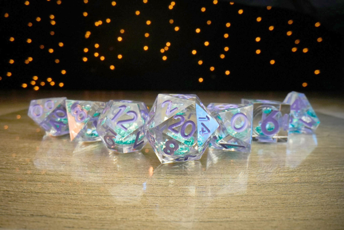 FanRoll Individual d20 Elixir Liquid Core DND Dice Set, Disco Vibes, Role Playing Game Dice for Dungeons and Dragons