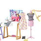 Barbie Fashion Designer Doll & 25+ Accessories, Studio Playset Includes Toy Furniture, Sewing Machine & Mannequin, Blonde Doll