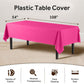 Hot Pink Solid Rectangular Plastic Table Cover (54" x 108") 1 Count - Elegant Design & Premium Quality, Ideal For Parties, Events & Everyday Use