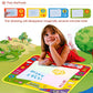 Magic Drawing Mat/Water Doodle Mats(31.4in x 23.6in) with 4 Color,Reusable Coloring Aqua Classic Mat Drawing Learning Painting Mats with Magic Pen