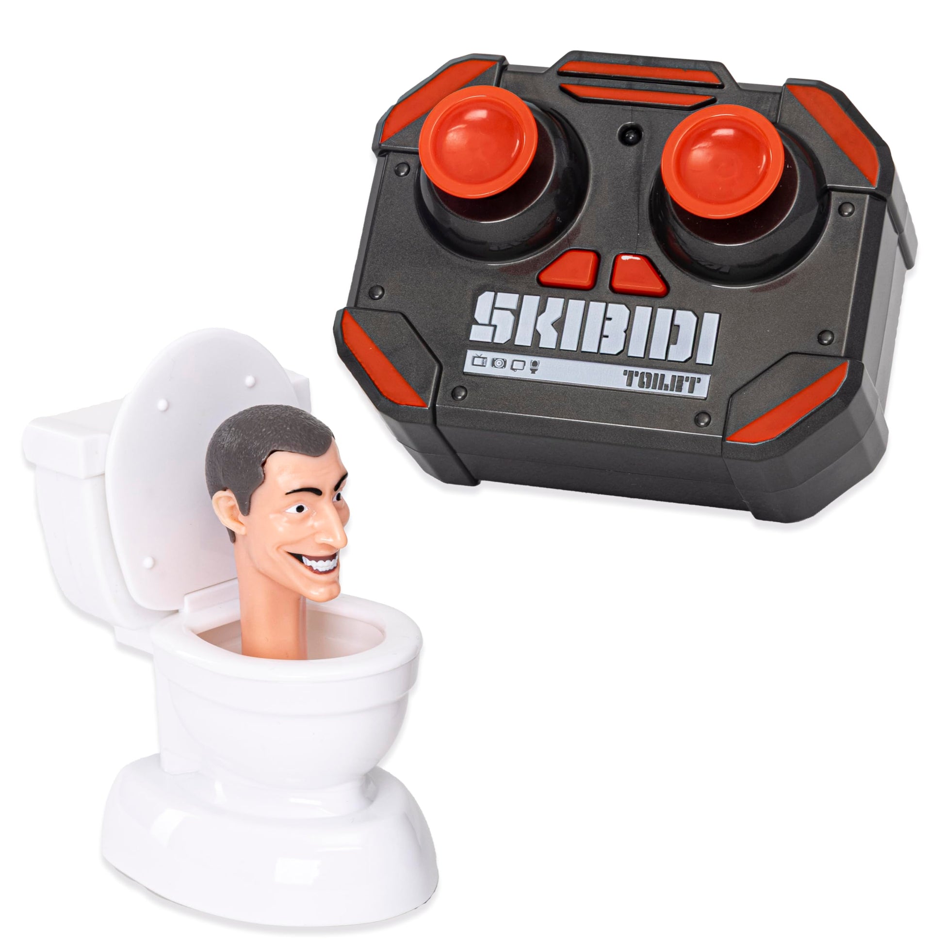 Skibidi Toilet Mini RC, YouTube Animation Sensation, 3.5" Remote Control Toilet Head Action Figure, Officially Licensed Skibidi Toilet Merch