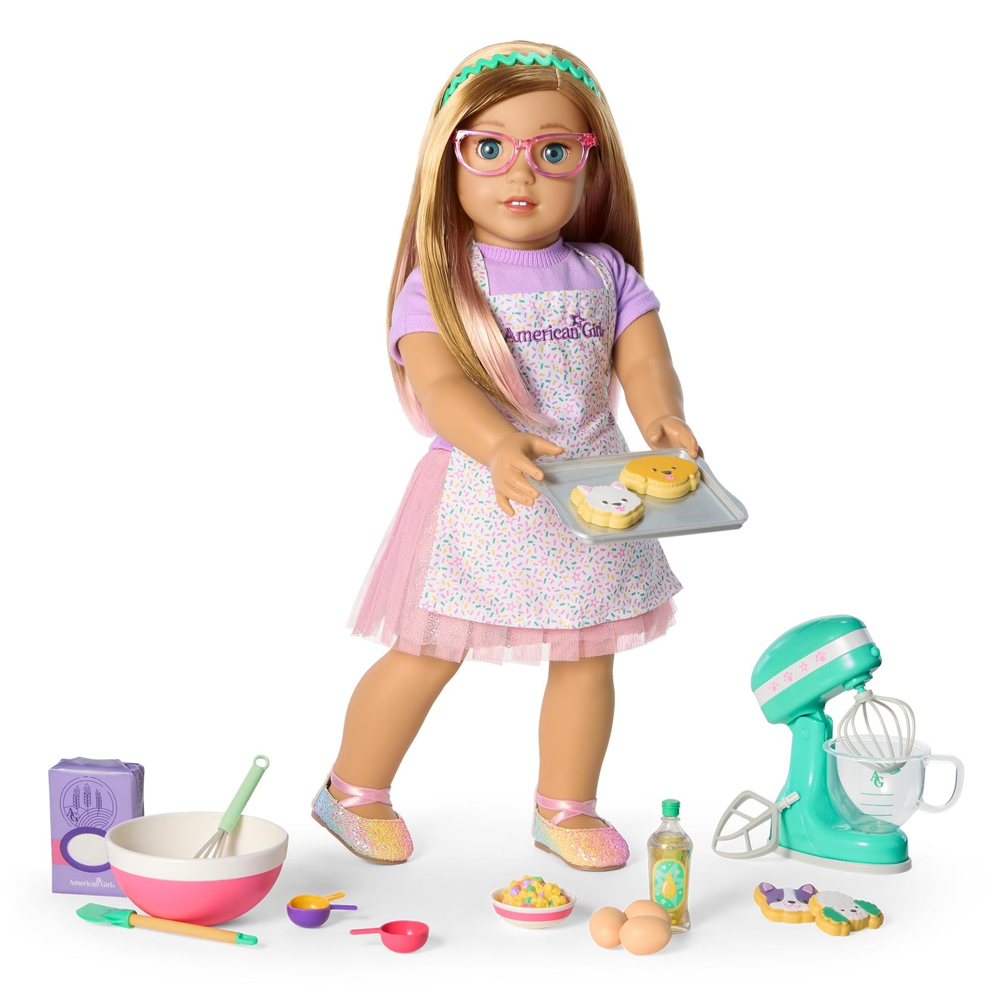 American Girl, Summer McKinny Girl of The Year 2025 Baking Accessories for 18-inch Dolls with Baking Accessories, Pretend Food, and Accessories, Age
