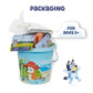 Little Kids Bluey Beach Toys Set | 9pc Sand Toys & Beach Bucket | Ages 3-10, Medium